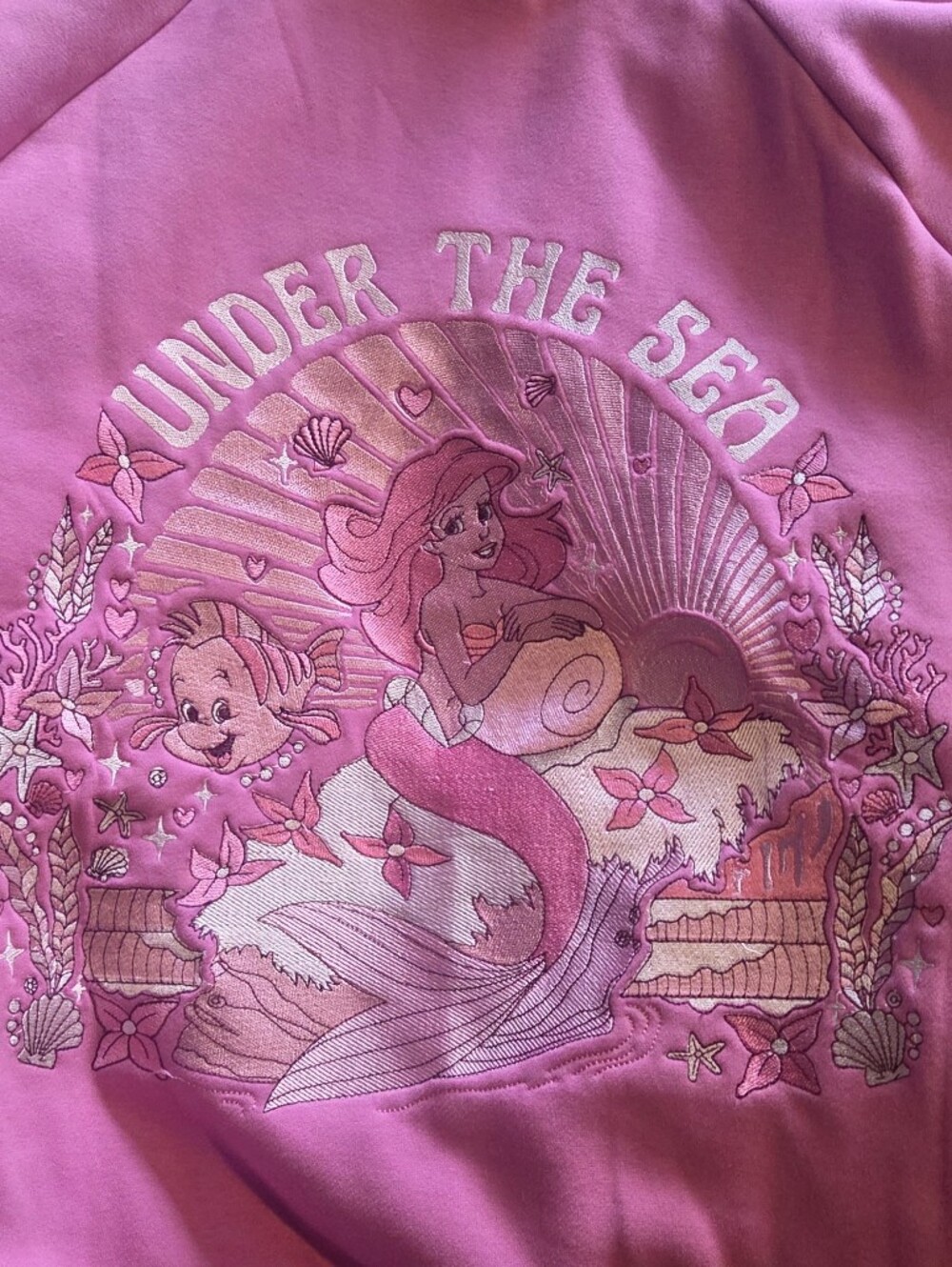 Disney Pink Palm Puff Hooded Sweatshirt